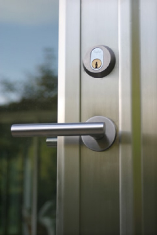 Strong Steel Door Lever handles, pull handles and outside operators.